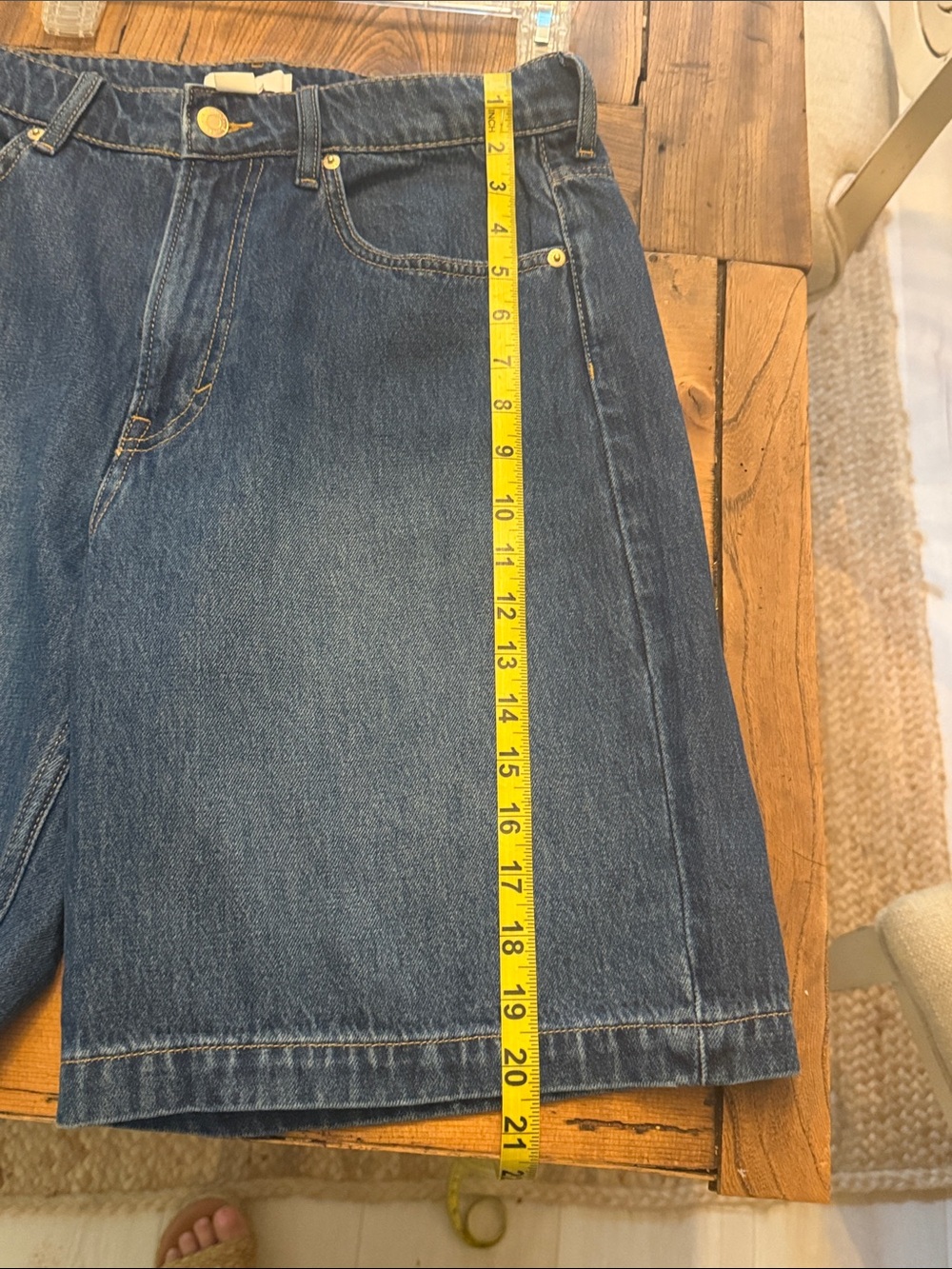 Women’s  Classic Denim Bermuda shorts Shorts - Blue size 10 NWOT - Picture 7 of 7